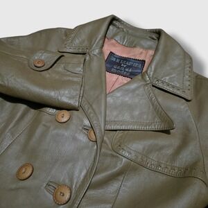 Vintage 24k Leather Trench Coat By Dan Di Modes Coat Western Womens Brown Medium